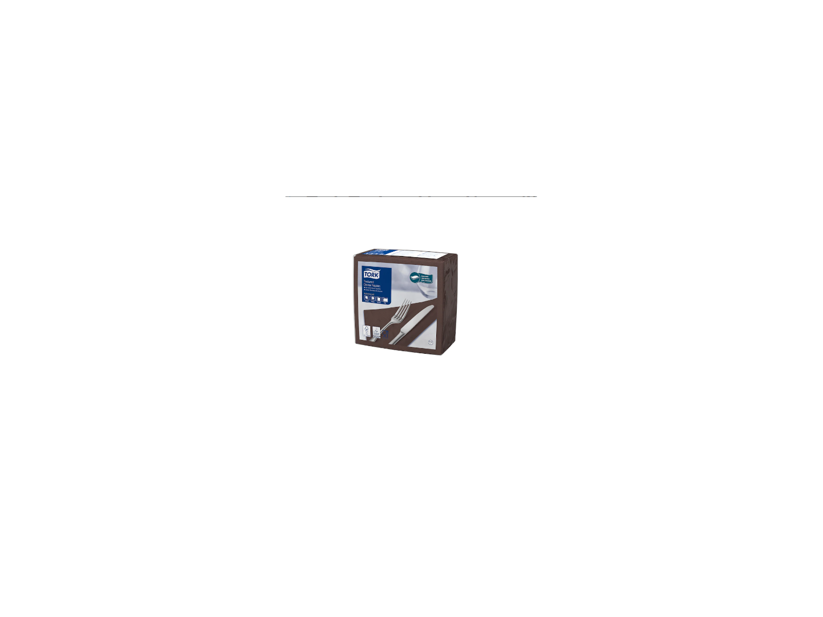 Serwetki Tork Textured 509418 Brązowe 39,5 x 39 Karton 1000 serwetek (20 x 50) Składana 1/4